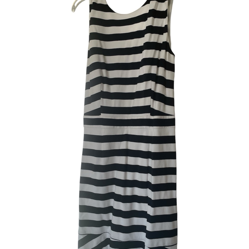 Banana Republic Blue & White Striped Sleeveless Dress